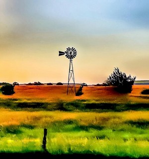 LONELY KANSAS WINDMILL